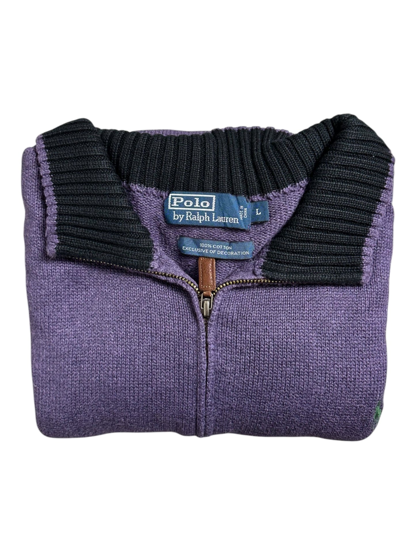 ralph lauren half zip pullover (l)