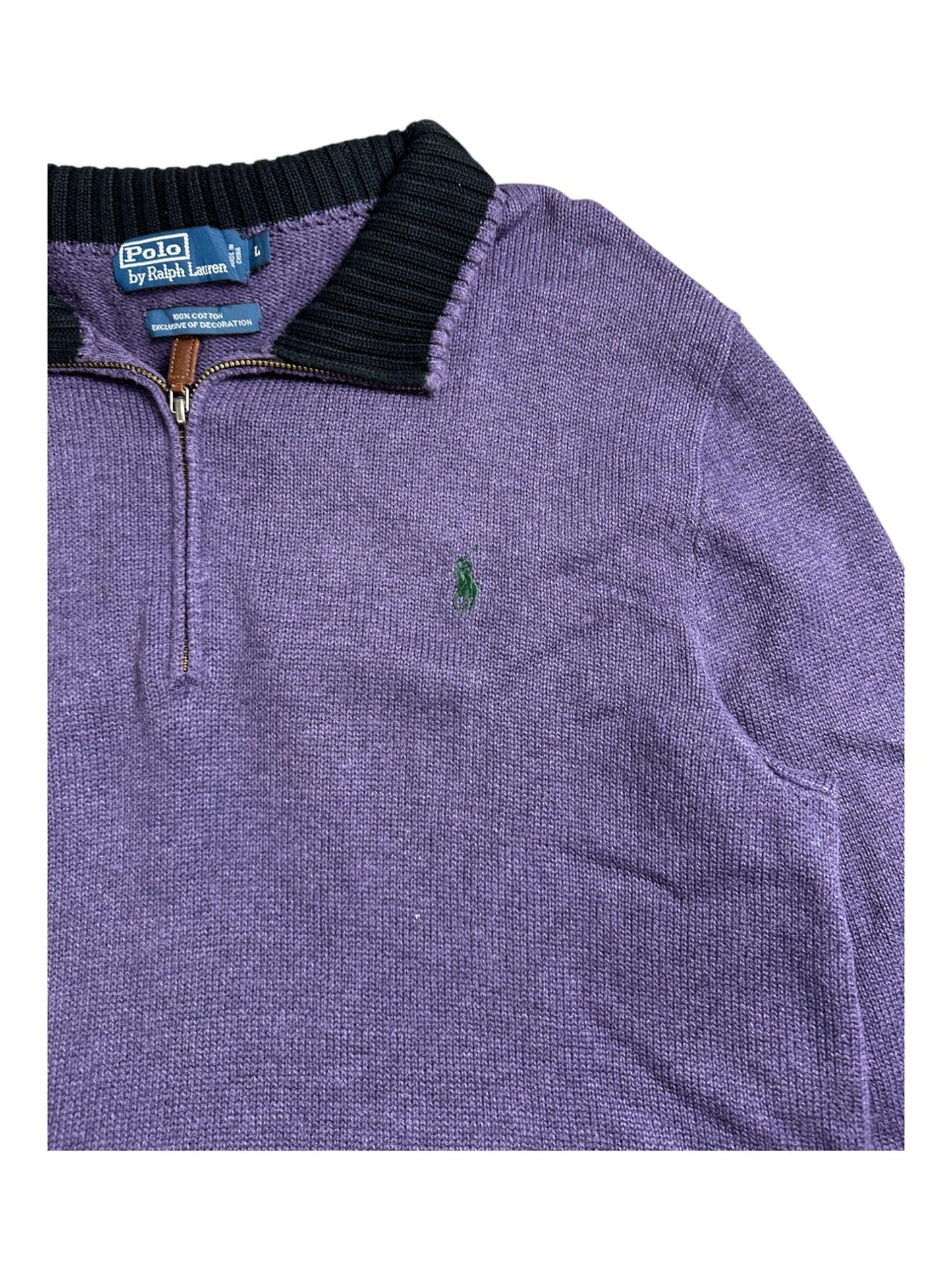 ralph lauren half zip pullover (l)