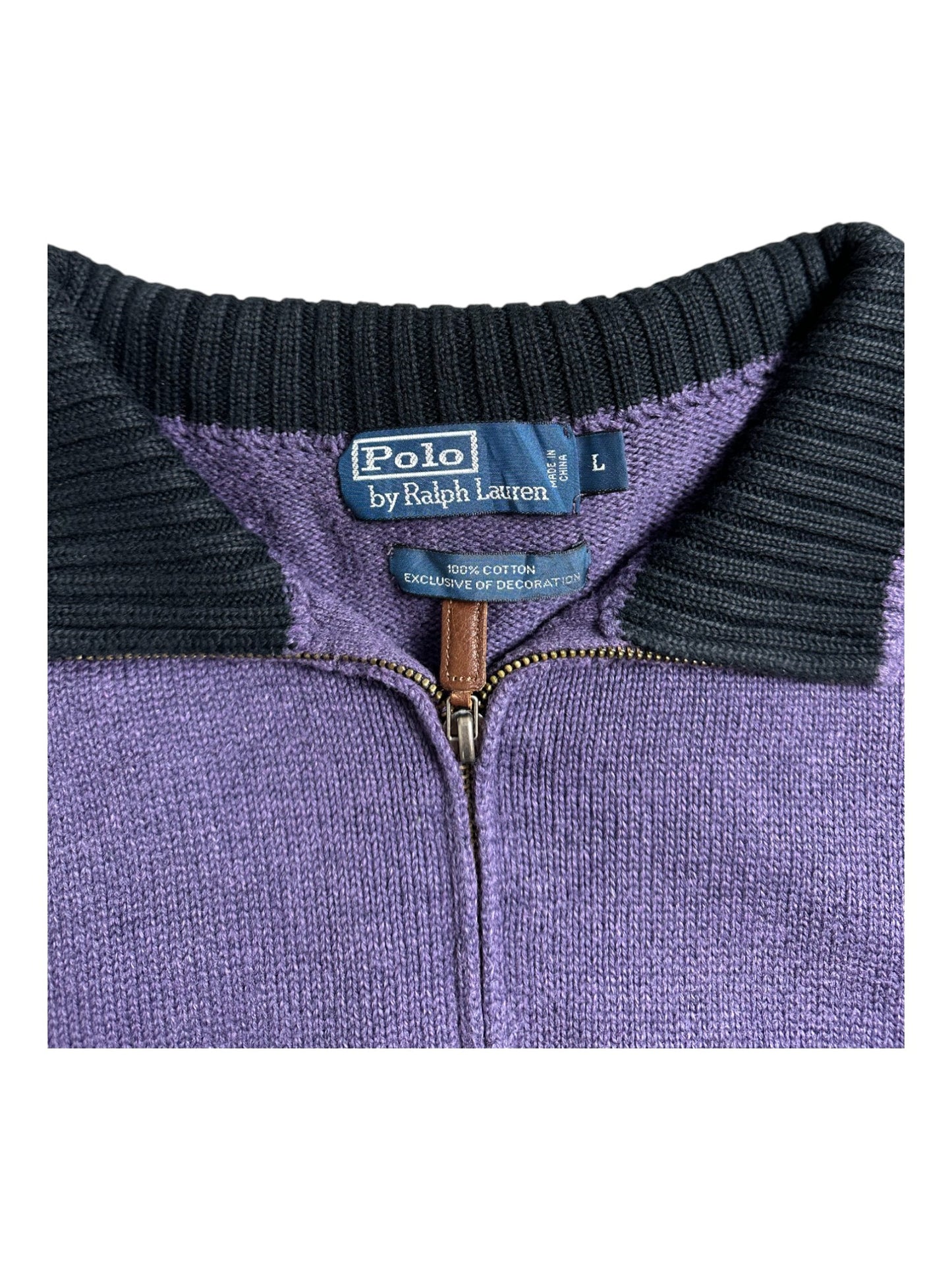 ralph lauren half zip pullover (l)