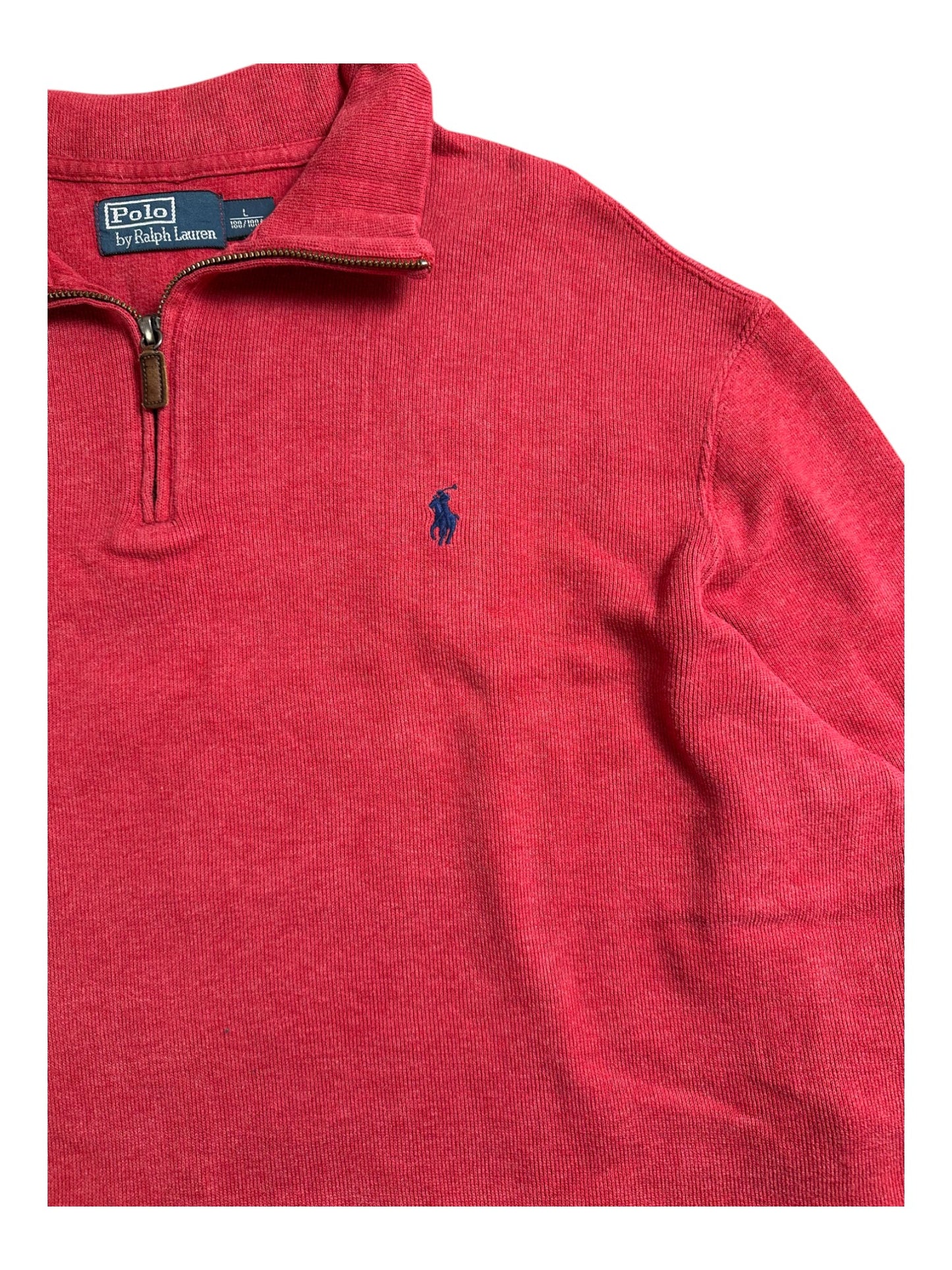 ralph lauren half zip pullover (l)