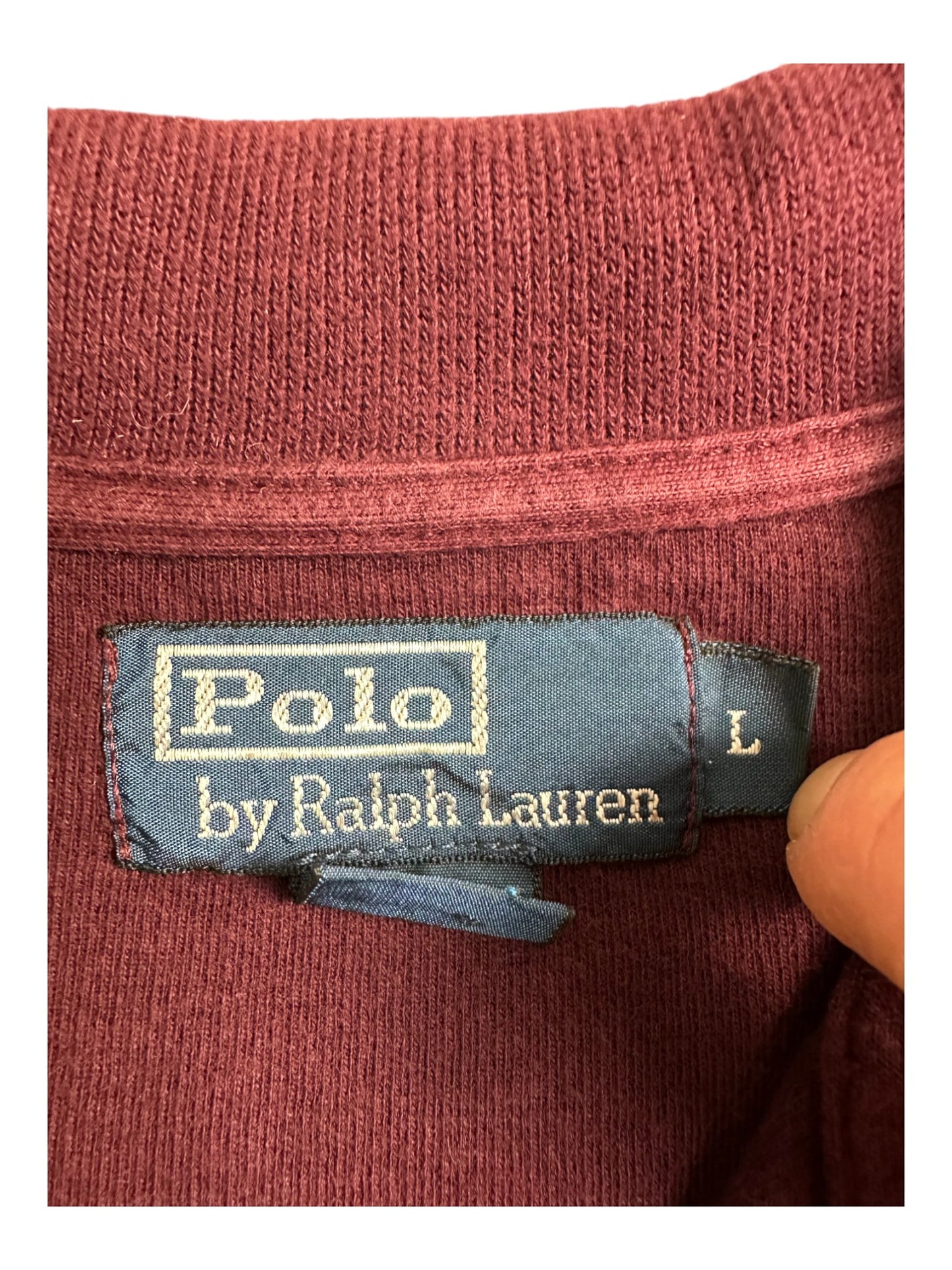 ralph lauren half zip pullover (l)