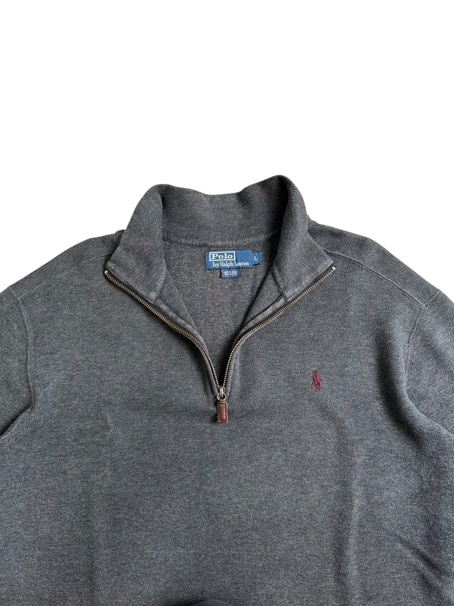 ralph lauren half zip pullover (l)