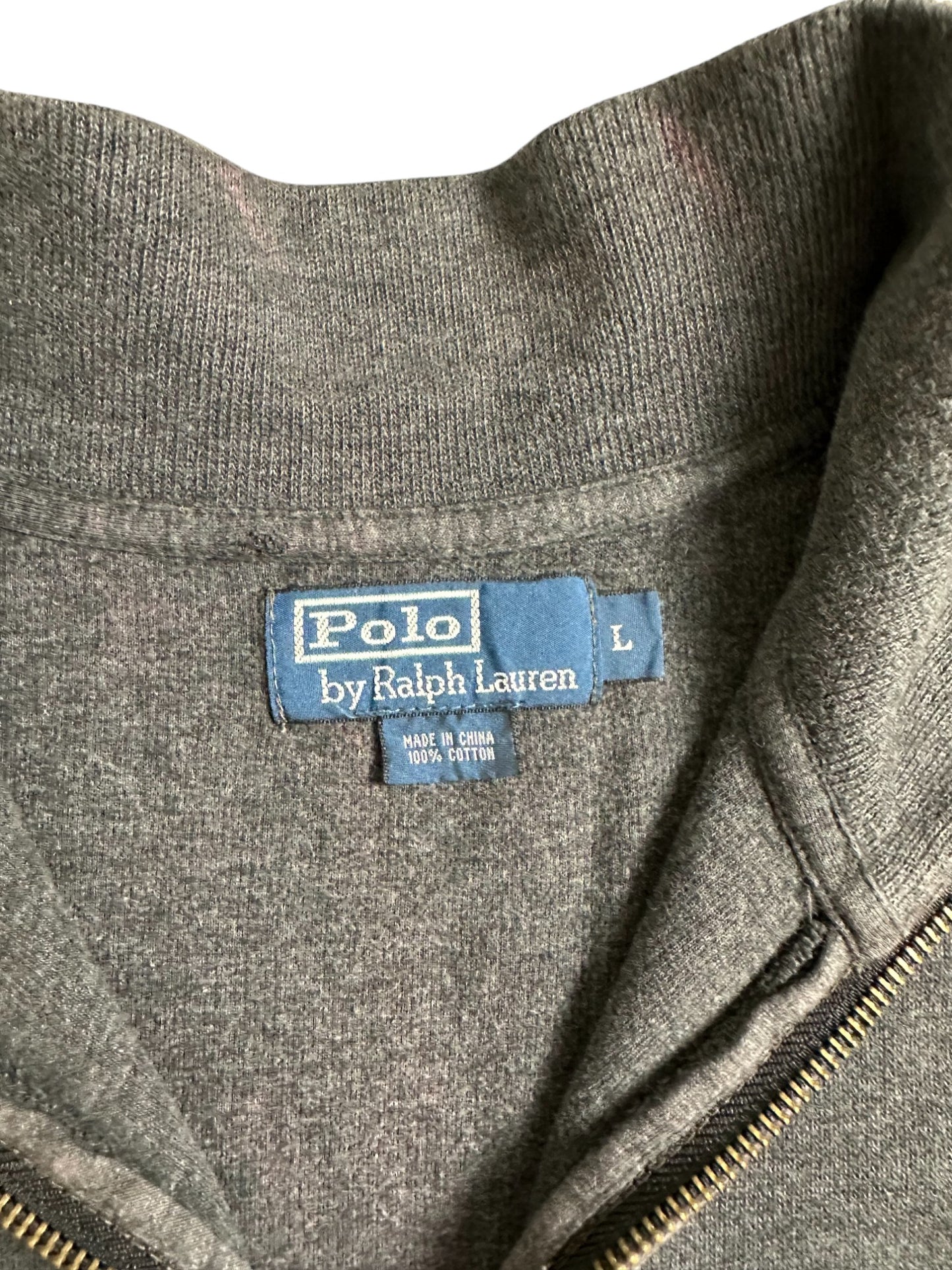 ralph lauren half zip pullover (l)