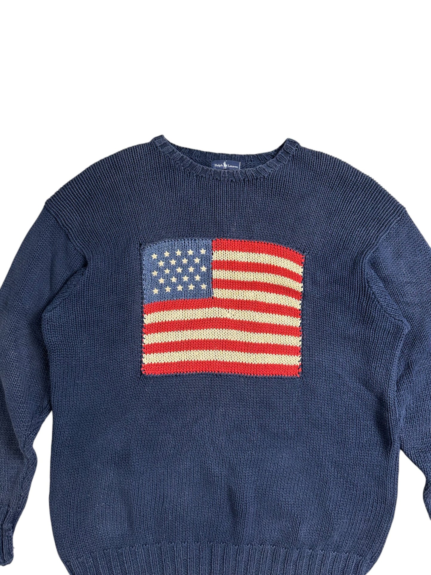 ralph lauren flag pullover (l)