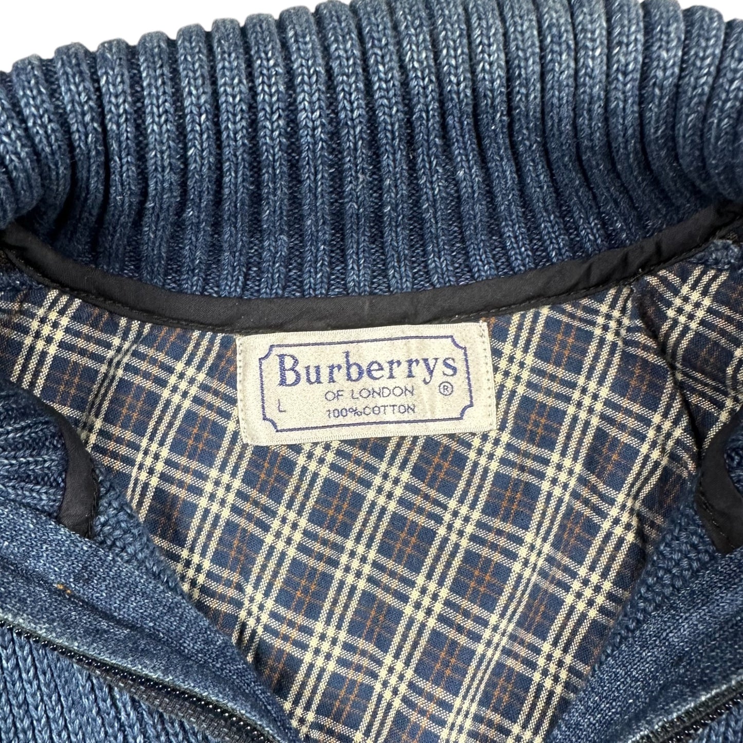 burberry half zip pullover (l)