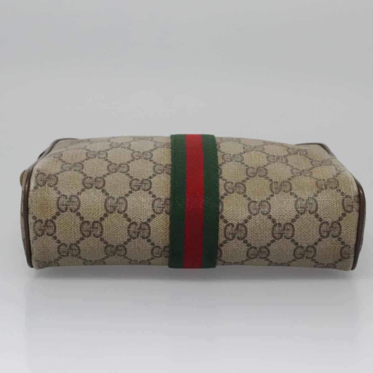 gucci gg supreme web sherry line clutch bag