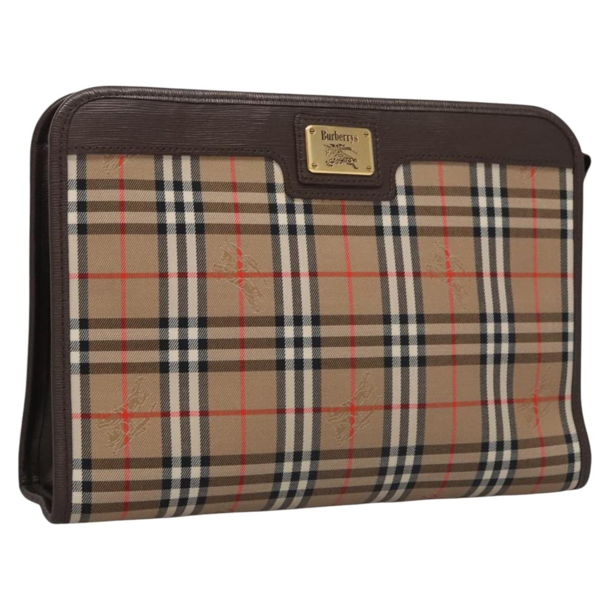 burberrys nova check clutch bag