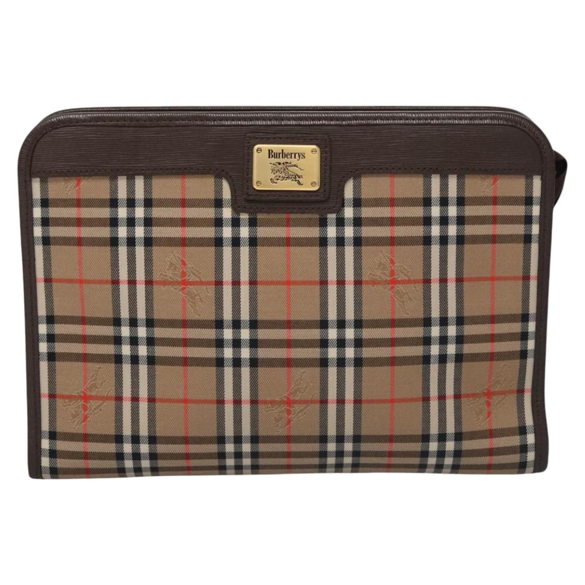 burberrys nova check clutch bag