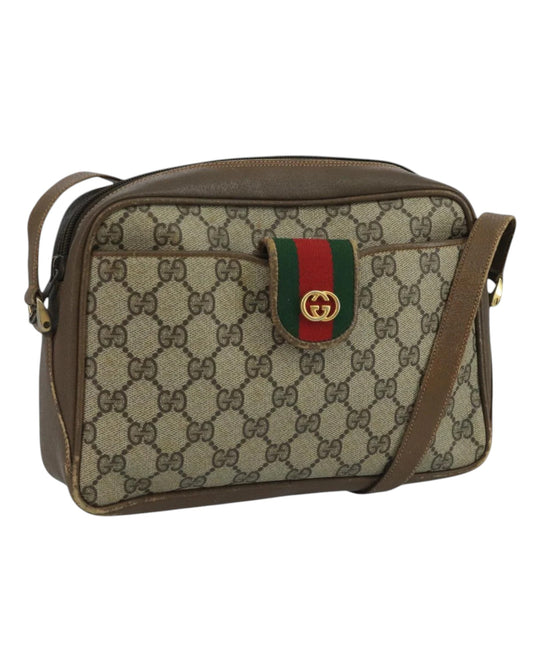 GUCCI GG Supreme Web Sherry Line Shoulder Bag