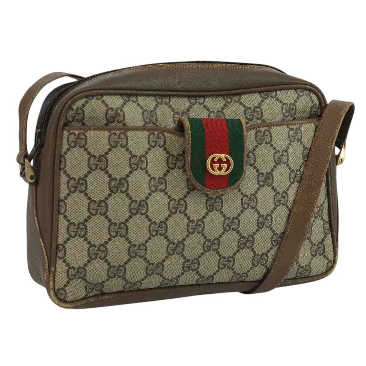 gucci gg supreme web sherry line shoulder bag