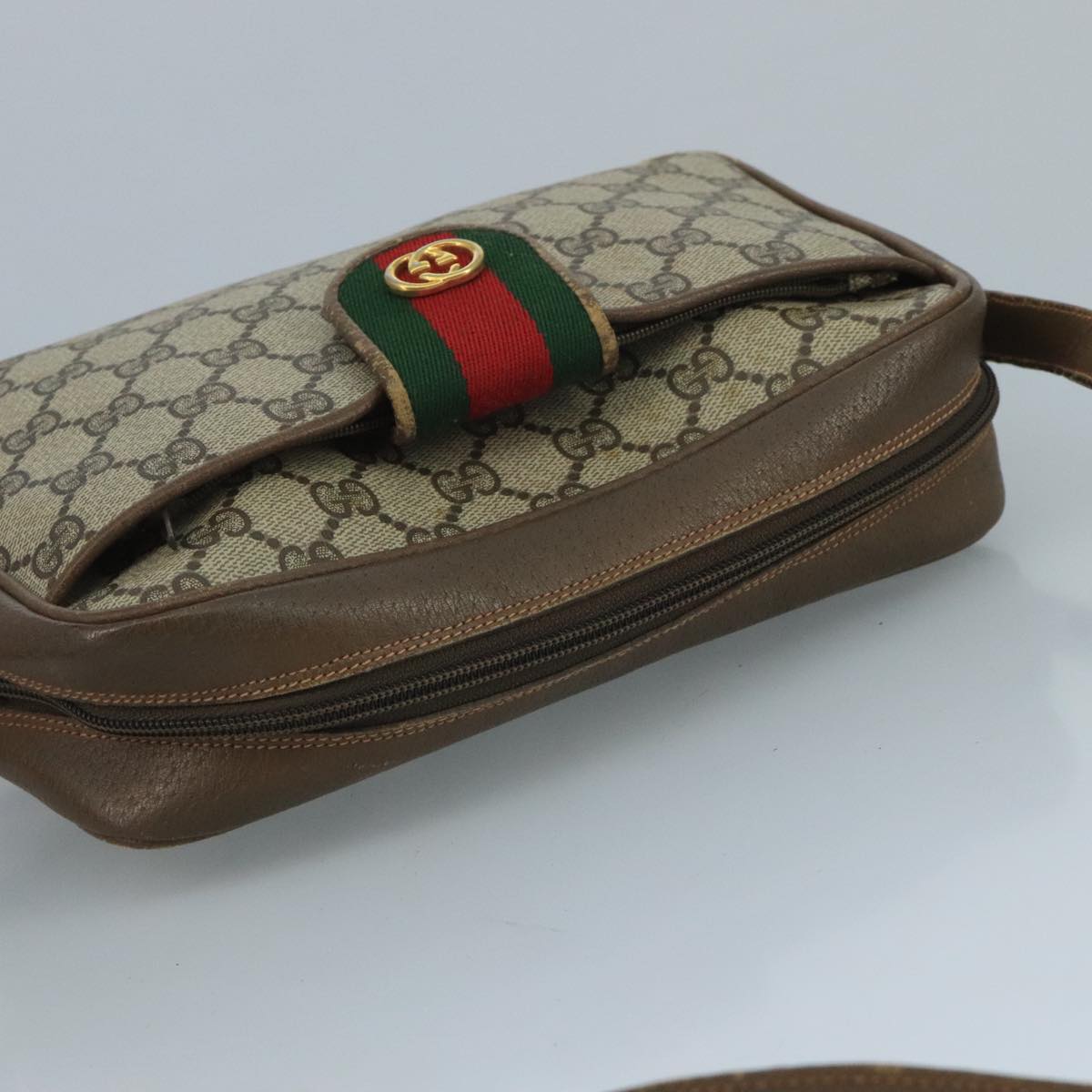 gucci gg supreme web sherry line shoulder bag